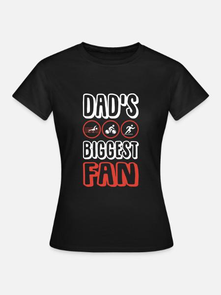 Triathlon dad spruch papa - Frauen T-Shirt - Schwarz