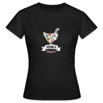 Hühner Flüsterin Huhn Landwirtin geschenk - Frauen T-Shirt - Schwarz - Vorne - AI Model Female 172 dark (172cm)