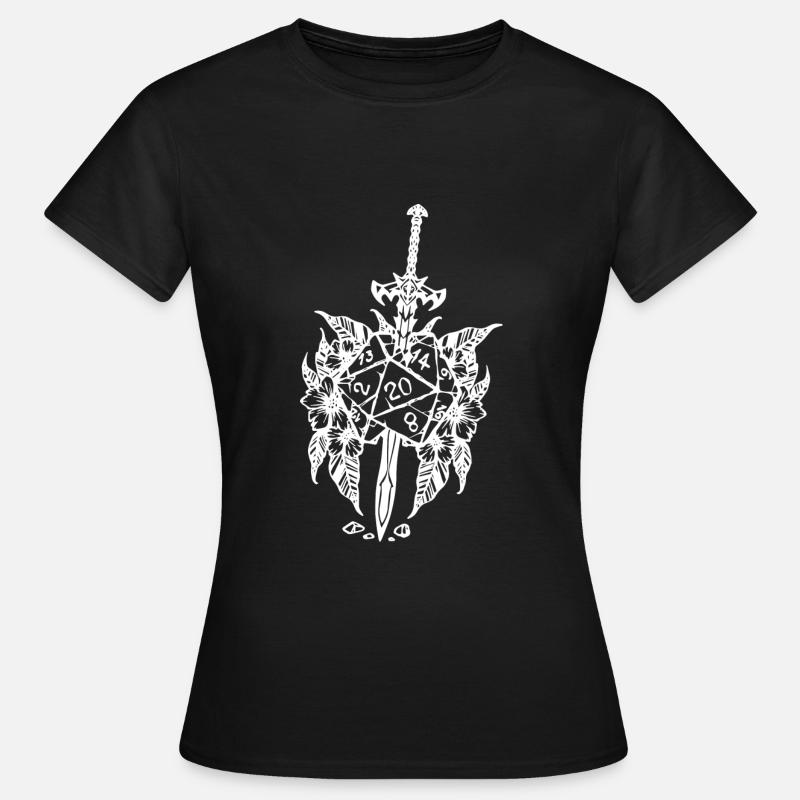 D20 rpg game épée fleur - Dame-T-shirt - sort