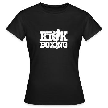 KICKBOXING - Frauen T-Shirt - Schwarz - Vorne - AI Model Female 172 dark (172cm)