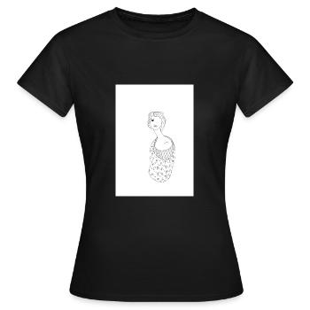 Sehnsucht - Frauen T-Shirt - Schwarz - Vorne - AI Model Female 172 dark (172cm)