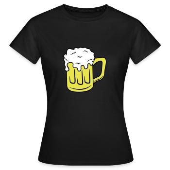 la bière - T-shirt Femme - noir - Devant - AI Model Female 172 dark (172cm)