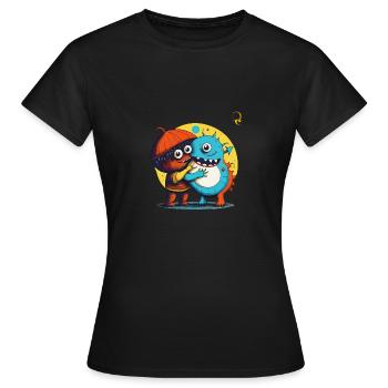 WIR SIND VERSCHIEDEN UND GLEICH - Frauen T-Shirt - Schwarz - Vorne - AI Model Female 172 dark (172cm)