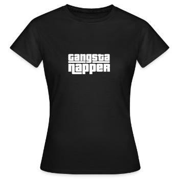 gangsta napper - Frauen T-Shirt - Schwarz - Vorne - AI Model Female 172 dark (172cm)