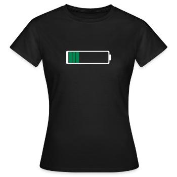 Akku leer - Frauen T-Shirt - Schwarz - Vorne - AI Model Female 172 dark (172cm)