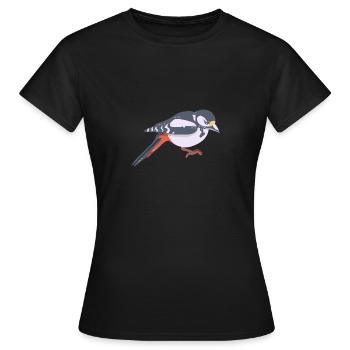 Grand pic tacheté - T-shirt Femme - noir - Devant - AI Model Female 172 dark (172cm)