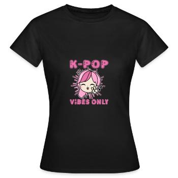 Idée cadeau motif coréen à la mode pour les fans de K-pop - T-shirt Femme - noir - Devant - AI Model Female 172 dark (172cm)