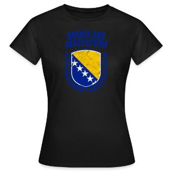 Bosnien und Herzegowina - Frauen T-Shirt - Schwarz - Vorne - AI Model Female 172 dark (172cm)