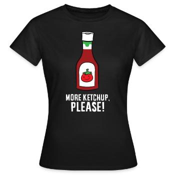 Ketchup - Plus de ketchup, s’il vous plaît ! - T-shirt Femme - noir - Devant - AI Model Female 172 dark (172cm)