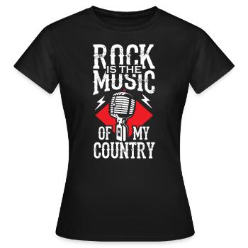 Le rock est la musique de mon pays - T-shirt Femme - noir - Devant - AI Model Female 172 dark (172cm)