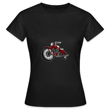 Moto Old School - T-shirt Femme - noir - Devant - AI Model Female 172 dark (172cm)