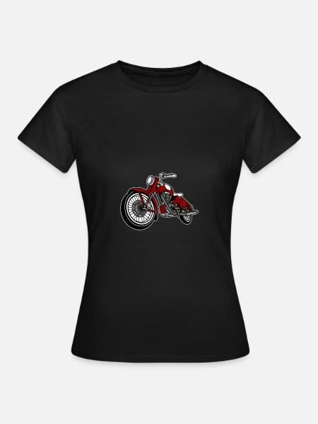 Motorrad Old School - Frauen T-Shirt - Schwarz