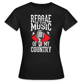 Le reggae est la musique de mon pays - T-shirt Femme - noir - Devant - AI Model Female 172 dark (172cm)