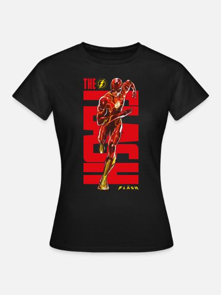 The Flash Rennt Rotes Logo - Frauen T-Shirt - Schwarz