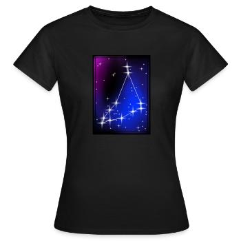Ausrichtung der Tierkreiskonstellation - Steinbock - Frauen T-Shirt - Schwarz - Vorne - AI Model Female 172 dark (172cm)