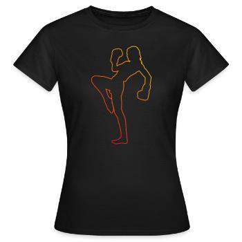Kickboxing Kickboxing Boxe masculine Kickboxing - T-shirt Femme - noir - Devant - AI Model Female 172 dark (172cm)