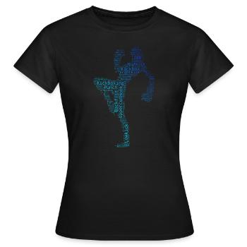 Kickboxing Kickboxing Kickboxer Femmes Kickboxing - T-shirt Femme - noir - Devant - AI Model Female 172 dark (172cm)