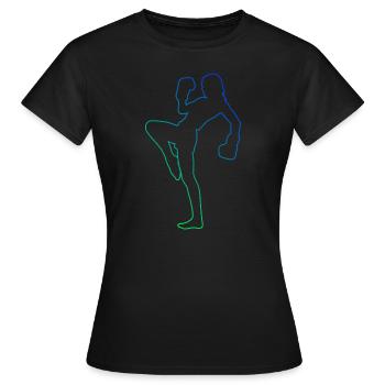 Kickboxing Kickboxing Boxe féminine Kickboxing - T-shirt Femme - noir - Devant - AI Model Female 172 dark (172cm)