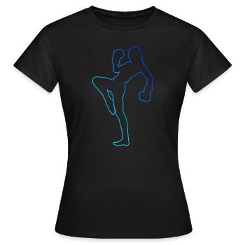 Kickboxing Kickboxing Kickboxer Kickboxing Femmes - T-shirt Femme - noir - Devant - AI Model Female 172 dark (172cm)