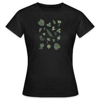 Un tas de feuillage - T-shirt Femme - noir - Devant - AI Model Female 172 dark (172cm)