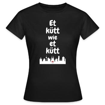 Carnival Cologne Cologne Basic Law Lustig Alaaf - Women's T-Shirt - black - Front - AI Model Female 172 dark (172cm)