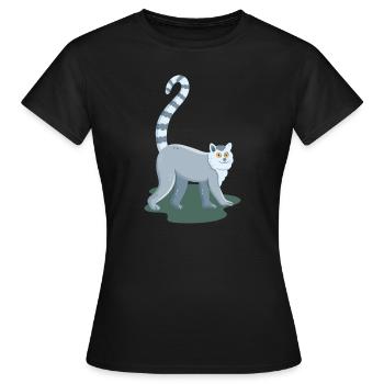 Lemur - Frauen T-Shirt - Schwarz - Vorne - AI Model Female 172 dark (172cm)