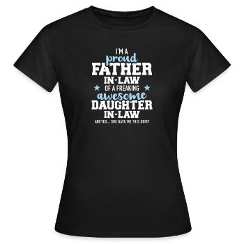 Schwiegervater - Frauen T-Shirt - Schwarz - Vorne - AI Model Female 172 dark (172cm)