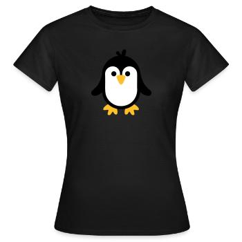 Manchot - T-shirt Femme - noir - Devant - AI Model Female 172 dark (172cm)