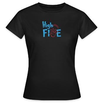 High Five High 5 - Frauen T-Shirt - Schwarz - Vorne - AI Model Female 172 dark (172cm)
