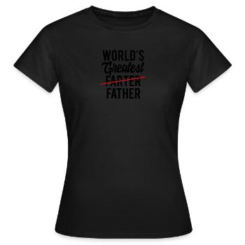 Cadeaux pour la fête des pères Les meilleurs mondes plus loin - T-shirt Femme - noir - Devant - AI Model Female 172 dark (172cm)
