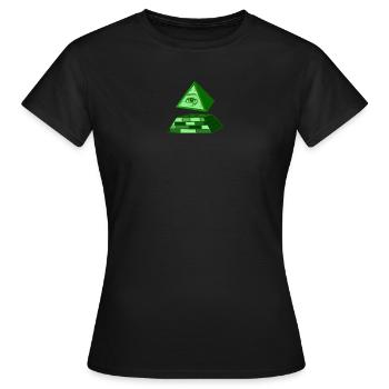 Conspiracy Theorist All Seeing Eye Illuminati - Women's T-Shirt - black - Front - AI Model Female 172 dark (172cm)