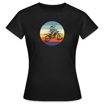 Motocross Vintage Motocross Rétro Motocross - T-shirt Femme - noir - Devant - AI Model Female 172 dark (172cm)