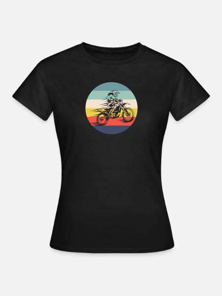 Motocross Vintage Motocross Retro Motocross - Frauen T-Shirt - Schwarz