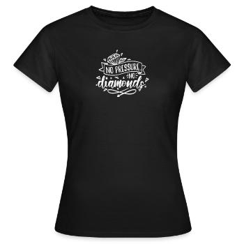 Diamanten kein Druck Keine Diamanten Diamant Hände - Frauen T-Shirt - Schwarz - Vorne - AI Model Female 172 dark (172cm)