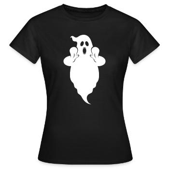 Fantôme Boo - T-shirt Femme - noir - Devant - AI Model Female 172 dark (172cm)