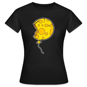 Motif de ballon de ballon de fromage - T-shirt Femme - noir - Devant - AI Model Female 172 dark (172cm)