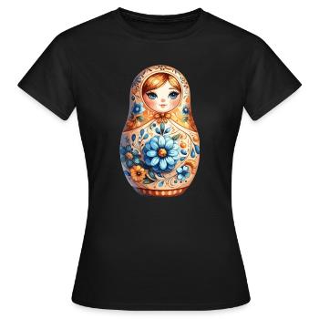 Matriochka Noble Don - T-shirt Femme - noir - Devant - AI Model Female 172 dark (172cm)