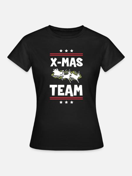 X-Mas Team - Frauen T-Shirt - Schwarz