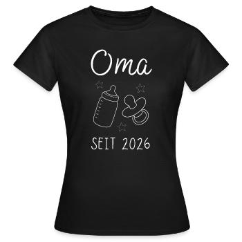Oma seit 2026 Geschenk für Muttertag - Frauen T-Shirt - Schwarz - Vorne - AI Model Female 172 dark (172cm)
