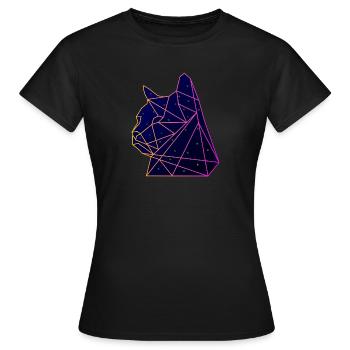 Space Cat - T-shirt Femme - noir - Devant - AI Model Female 172 dark (172cm)