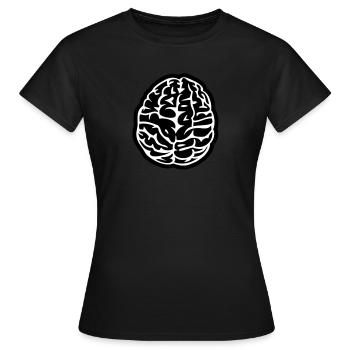 brain - Women's T-Shirt - black - Front - AI Model Female 172 dark (172cm)