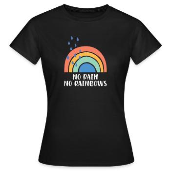 No Rain No Rainbows - Women's T-Shirt - black - Front - AI Model Female 172 dark (172cm)