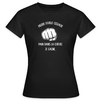 pain dans la gueule - T-shirt Femme - noir - Devant - AI Model Female 172 dark (172cm)