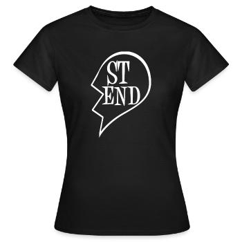Amitié - T-shirt Femme - noir - Devant - AI Model Female 172 dark (172cm)