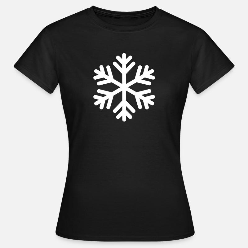 Ice Crystal Snowflake - Women's T-Shirt - black