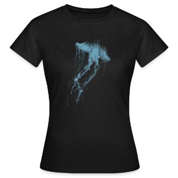 Kwalle émeutes bleu - T-shirt Femme - noir - Devant - AI Model Female 172 dark (172cm)