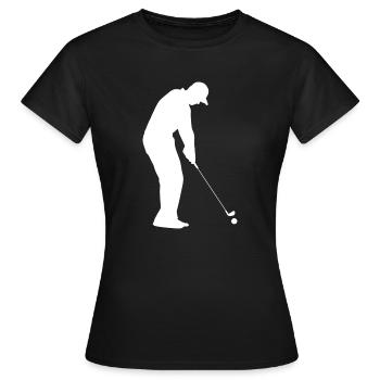 Golf Golfer Golfer Terrain de golf - T-shirt Femme - noir - Devant - AI Model Female 172 dark (172cm)