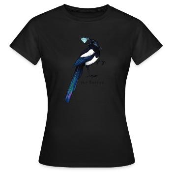 Thieving magpie - Women's T-Shirt - black - Front - AI Model Female 172 dark (172cm)