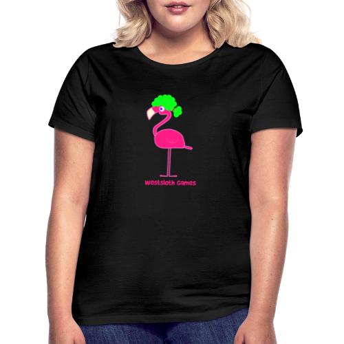 Green Afro Haired Flamingo - Naisten t-paita