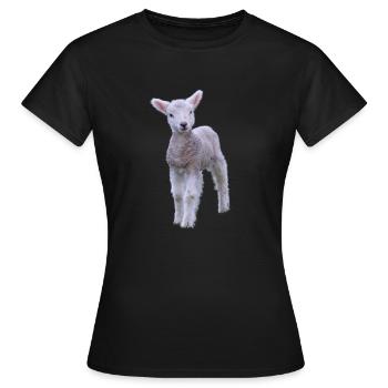 agneau mignon - agneau doux - T-shirt Femme - noir - Devant - AI Model Female 172 dark (172cm)